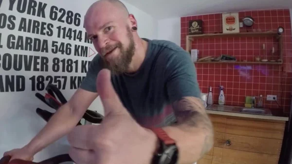 Roman während dem Training